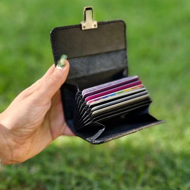 کیف و جاکارتی آکاردئونی چرم طبیعی