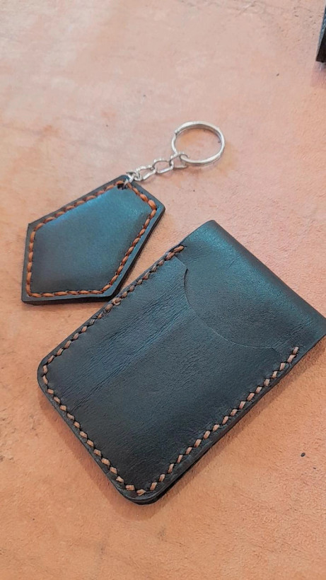 جاکارتی کوچک چرمی دستدوز مدل تاشو